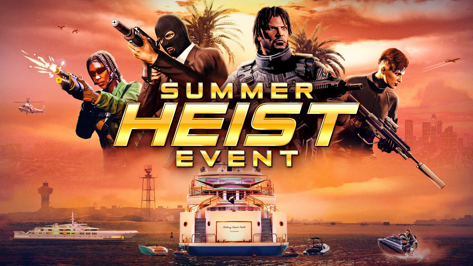 Official GTA Online Summer Heist Event artwork