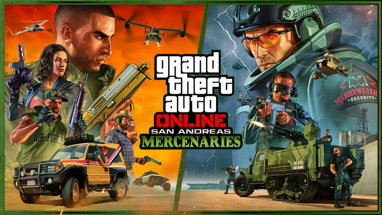 Official GTA Online San Andreas Mercenaries artwork